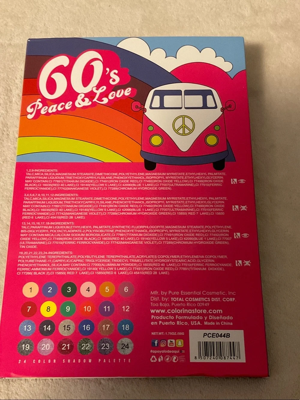 60's Peace & Love Pink Retro Van Party Poster - Decades Collection